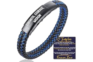 HALUKAKAH ● Jazz Junior ● Ragazzi Vera Pelle Treccia Fatta a Mano Nero mix Blu/Rosso/Verde Bracciale 6-12 Anni. Titanio Smerigliata Chiusura Magnetica Taglia Regolabile 18-19.5cm con Pacco Regalo