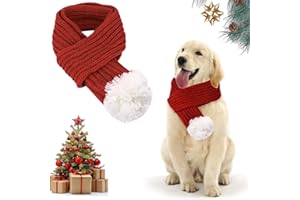 BUKYCAT Bufanda Navideña para Mascotas, Bufanda Navideña De Perro, Bufanda de Gato de Navidad, Isfraces de Navidad para Mascotas para Perros Pequeños, Medianos y Grandes, Gatos (Large)