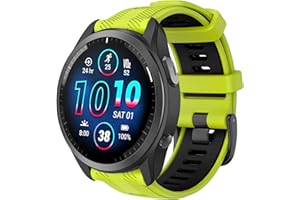 ISABAKE 22mm Correa para Garmin Forerunner 965/955/945/935, Correa de Repuesto de Silicona para Fenix 7/Fenix 6 GPS/Fenix 5 Plus