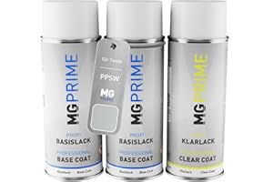 MG PRIME Peinture Voiture kit bombe aérosol pour Tesla PPSW White Water Pearl/Pearl White Multi-Coat de fond de base de vernis bombe aérosol 400ml