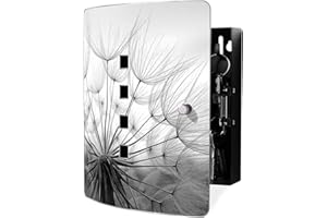 ‎BANJADO banjado® Design Schlüsselkasten aus Edelstahl Motiv Ready for Takeoff für 10 Schlüssel - Schlüsselschrank zur Schlüssel Aufbewahrung 24 x 21,5 x 7cm groß mit praktischem Magnetverschluss