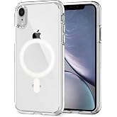 Ehr. iPhone XR i&ccedil;in Kılıf Kamera Korumalı Magsafe ile Uyumlu Wireless Şarj &Ouml;zellikli Şeffaf Kılıf (Şeffaf, iPhone XR)