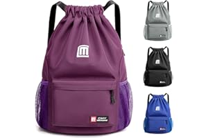 Sarsumir Mochila Cuerdas para Mujer Hombre, Impermeable Bolsa de Cuerdas Gran Capacidad Mochila Deportiva para Compras Deporte Viajes