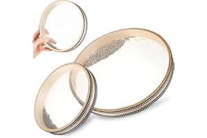 Vaguelly Lot de 2 tambours océaniques - 20 cm et 30 cm - Avec peau de tambour transparente - Pour enfants, adultes