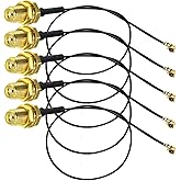 TUOLNK IPX to SMA Extension Cable SMA Female to IPX RF Cord Antenna WiFi Pigtail Cable for Network Card Mini PCI 1.13mm to SM