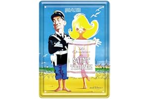 EDITIONS CLOUET Éditions Clouet 29307 - Petite Plaque métal 15x21 cm Le Gendarme de Saint-Tropez - Affiche de Film