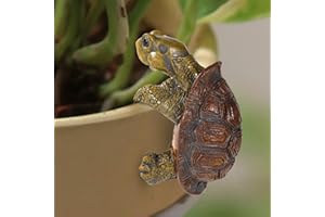 Gosknor Figura de Tortuga para Colgar en Macetas, Resina Tortuga Trepadora Linda Estatua Colgante de Tortuga para Macetas Maceta de Regalo para Adornos de Jardín Florero Terrario Decoraciones