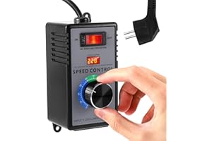HUUPPHIP Drehzahlregler 230V,Drehzahlregler Motor für Winkelschleifer/Föhn/Bohrmaschine/Kreissäge,Frequenzumrichter 230v mit Spitzenleistung 4000w,Spannungsregler mit Drehknopf,LED Bildschirm