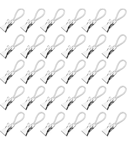 2 Grandi Ganci Porta Asciugamani Da Cucina Con Clip - Clip In Acciaio Inox E Cotone Beige, Pratiche E Multiuso Fino A 1kg - Ideali Per Strofinacci E Panni