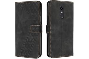 OKZone Funda para Xiaomi Redmi 5 Plus, PU Cuero Flip Carcasa Fundas Móvil de Tapa Libro Caso Piel PU para Xiaomi Redmi 5 Plus, Billetera Tarjetero Case Telefono Cubrir Móvil Phone Cover (Negro)