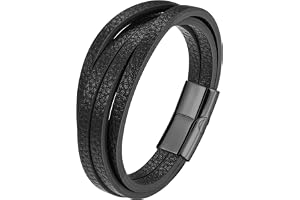 Mochity läderarmband herr, svart brun blå flätad armband för män, 21 cm armband läder för män, gåva smycken män, fars dag gåv