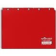 Durable A5 Index Card Set | Includes Printed A-Z Tabs | Red | Made of Strong PVC | Perfect for Organising Documents | Pack of 1