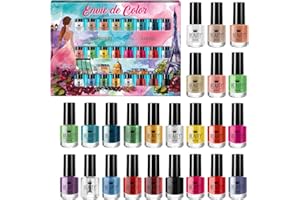BEAUTY4BRITAIN Envie De Color Set de Esmaltes – Colección Completa de 24 Colores en Caja Artística Paris-London – Marca Británica (Set B)