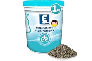 Eggersmann My Horse Feed E-VET respirOforte 1 kg - Aliment pour Chevaux souffrant problèmes respiratoires - Soutien bronches et des Voies respiratoires - Aliment pour Chevaux aux Herbes expectorantes