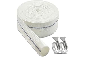 Yonality Manguera plana flexible con abrazaderas de manguera, manguera de evacuación de 1 1/4 pulgadas, 10 m x 32 mm manguera contra incendios para bomba de agua sumergible o bomba aguas sucias