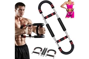 ISIVOUS Twister Armtrainer mit 3 Widerstandsstufen(30–50kg), Verstellbares Muskelaufbau Gerät für Brust, Arme &Schultern, Tragbarer Power Twister, abnehmbar für Ganzkörpertraining Zuhause, Büro, Reisen