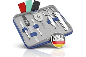 marQus zestaw do manicure 6-częściowy – Solingen Germany – w etui z ekoskóry, stal niklowana