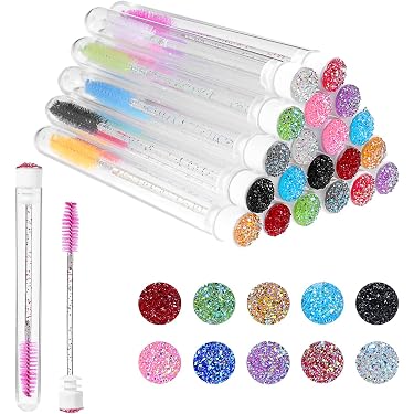 20 Wimpernbürsten Set – Einweg-Spoolies Mit Tuben, Bunt & Praktisch Für Make-up