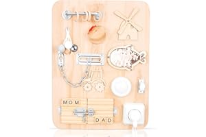Do-Electr Busy Board Montessori, Planche Activité Montessori Tableau Montessori Développer la Motricité Fine pour Enfants 1 2 3 Ans