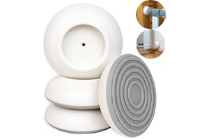 YOUR DAY MATE Okrągłe podkładki ochronne na drzwi o średnicy maks. Ø 41 mm, 4 sztuki, do kratek ochronnych schodów i drzwi, silikonowa ochrona ścian, odbojnik schodowy, osłona ściany