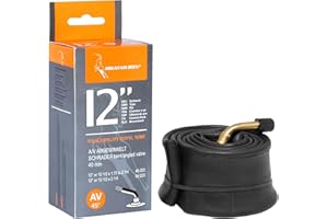 PROMETHEUS BICYCLES MOUNTAINBOCK Tubo flessibile da 12 pollici AV, ad angolo, per bicicletta per bambini, passeggino, scooter – 12" o 1/2 x 1,75 fino a 2 1/4