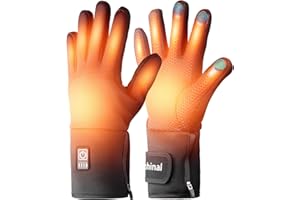 ORSHINAL Beheizbare Handschuhe für Damen und Männer, Beheizte Handschuhe mit 7V 3000mA Dünne Wiederaufladbare Beheizte Handschuhe, 4-Stufige Temperaturbeheizte, Geeignet zum Radfahren, Wandern, Skifahren