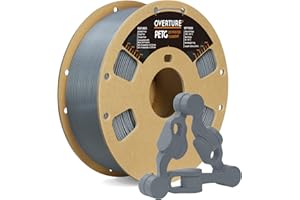 OVERTURE PETG Filament 1.75mm,3D Printer Filament PETG,1kg Spool (2.2lbs),Dimensional Accuracy +/-0.03mm,Fit Most FDM Printer(Light Grey)