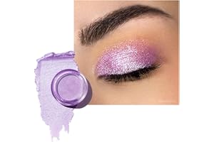 Oulac Sombras de Ojos e Iluminador Morado | Súper impermeable al Agua y de Larga Duración | Acabado Brillante | Crear Purpurina Maquillaje | Vegano | 12g (04) Vibrancy