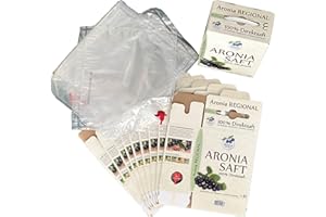 ‎ARONIA ORIGINAL Bag in Box Beutel mit Karton 3 Liter 20 Stück | Komplettes Set zur Eigenabfüllung in Saftbeutel 3l mit Zapfhahn für Apfelsaft & andere Flüssigkeiten | Inklusive stabilem Karton & Anleitung