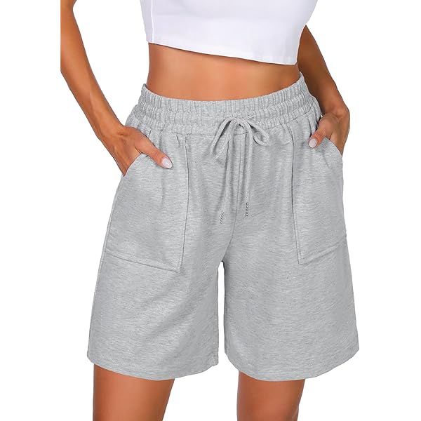 Short Lin Coton Femme été Chic Large Fluide Pas Cher Shorts Habillé Femme Grande Taille élastique Avec Poches Confortable Ample Mode Casual Sport Jogging Pantalon Court