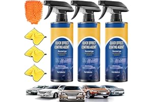 OVEALLGO Quick Effect Coating Agent Spray 3 en 1 Spray de revêtement Nano 3 en 1 pour voiture 120 ml (3 pièces)