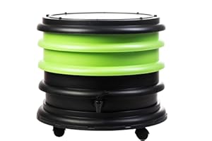 WORMbox | Vermicompostador Compostera 2 bandejas Anis Verde | 32 litros | Composta residuos orgánicos, lombrices producen Humus de Lombriz