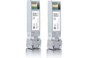 H!FIBER.COM 2 pack,10G Single Mode SFP+ LC Module, 10GBase-LR Fiber Transceiver for Cisco SFP-10G-LR, Meraki MA-SFP-10GB-LR, Ubiquiti UniFi UF-SM-10G, Mikrotik, Netgear,D-Link,TP-Link (SMF,1310nm,10km,DDM)