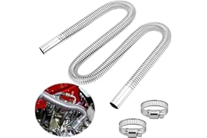 KIKVTER Abgasschlauch für Stromerzeuger, Kraftstofftank Auspuffrohr Auspuff Schalldämpfer mit 2 Durchmesser 25mm Schellen Abgasrohr, Auto Luft Standheizung Auspuff Rohr für Diesel Heizung (120)