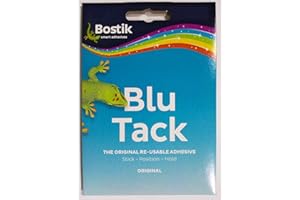 - Bostik 801103 Blu-Tack Original Mastix-Knete, ungiftig, Blau, 60 g