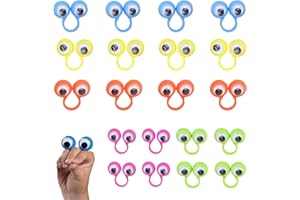 LUQUNE 20pcs Eye Finger Puppets Eyeball Ring Eye Ring Toys Eyeball Finger Puppet Rings Eye Finger Toy for Kids Party Favor
