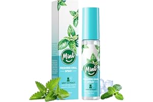 HOUSN Minze Mundspray, 18ML, Mundspray mit Fruchtgeschmack,Atemerfrischer Mundgeruchspflege Mundspray, Bekämpft Mundgeruch, Hält den Atem Frisch, Reduziert das Gefühl von Mundtrockenheit
