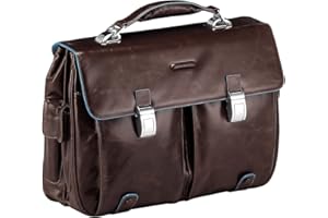 Piquadro CA1068B2 Cartella, Collezione Blu Square, Mogano