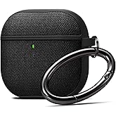 Spigen AirPods 4 ile Uyumlu Kılıf Urban Fit &Ouml;rg&uuml; Kumaş Siyah Kapak - ACS08648 (Spigen TR Garantili) | 2024 modelleri i&ccedil;in &ccedil;iz