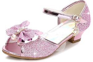 L SERVER Chaussure de Princesse Fille Elégantes Chaussures de Danse Enfant Antidérapantes Chaussure Confortables et Respirantes Sandales