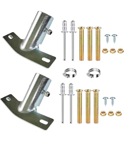 2 Supports De Manche Métal 24mm Pour Balai/tige - Nölle