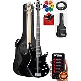 Midex MBG-400BK &Uuml;st Segment Profesyonel Bas Gitar 4 Telli (Softcase Gigbag ve kablo Dahil)