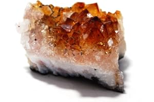 REIJU Reiki Healing Energy Charged Small Raw Citrine Cluster Crystal Stone (Beneficial for Cleansing)
