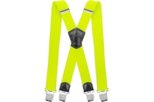 Decalen Bretelle Uomo Eleganti Extra Forte Clip Taglia Unica per Uomini e Donne Grandi e alti Larghezza Regolabile di 4 cm e Forma a X Elastica