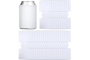 TahoeBay Unsewn Can Cooler Embroidery Blanks for 12oz Beer and Soda Cans Plain Foam Unstitched Embroider, Sublimation, Heat Transfer Vinyl Sleeves