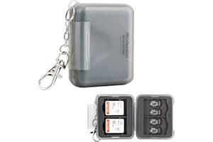 PROfezzion Compatto Porta Schede SD Micro SD, Portatile Custodia Schede di Memoria per 4 SD/SDXC/SDHC + 8 micro SD/SDXC/SDHC, Resistente all'Acqua e Antiurto