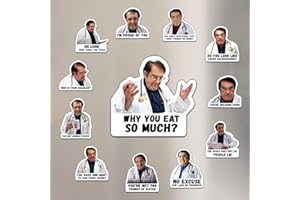 MsYmlya 12 Pack Dr Now Magnets Fridge, Dr. Nowzaradan Fridge Magnet - 3” x 3” Strong Magnets, Black Text, Motivational Diet Helper