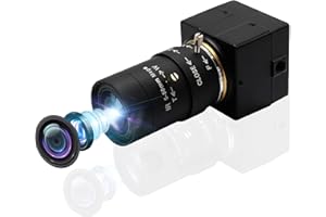 Svpro 5-50mm Varifocal Lens 1080P Telecamera Zoom Ottico 10X, USB Webcam con messa a fuoco manuale, IMX323 Low Light Camera Fotocamera per visione industriale e macchina,Plug and Play Web Camera