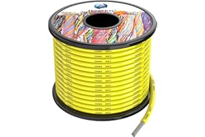 HAERKN 5.3mm² 10AWG Silicone Fili elettrici Giallo colori 8 metri Cavo Elettrico filo di rame stagnato a più fili Alta Temperatura Resistente