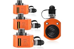 Bonvoisin 10T Gato Hidráulico de Triples Secciones (Carrera 26 mm, Altura Propia 51 mm, 11,3 c㎡ Área Utilizable, para Elevación de Ingeniería/Mecánica/Industrial)